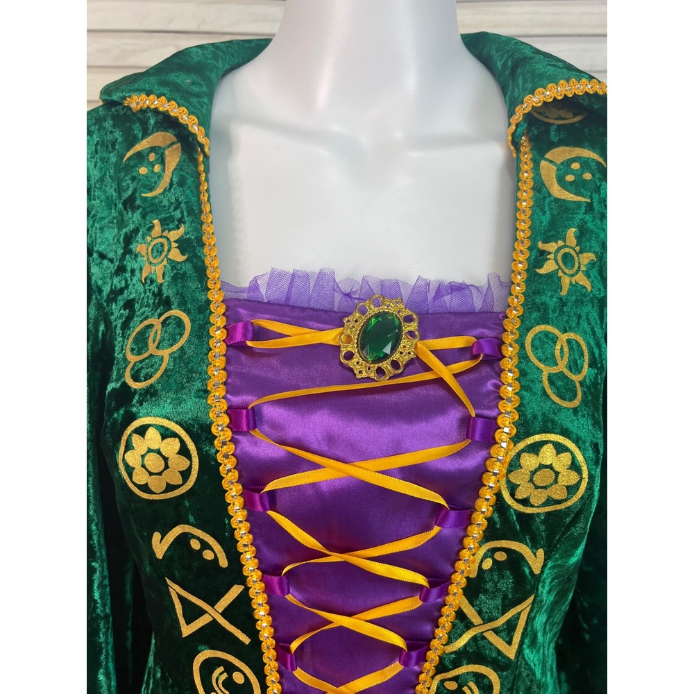 Hocus Pocus Winifred Sanderson Halloween Cosplay Velvet Medieval Gown Medium - Picture 4 of 16
